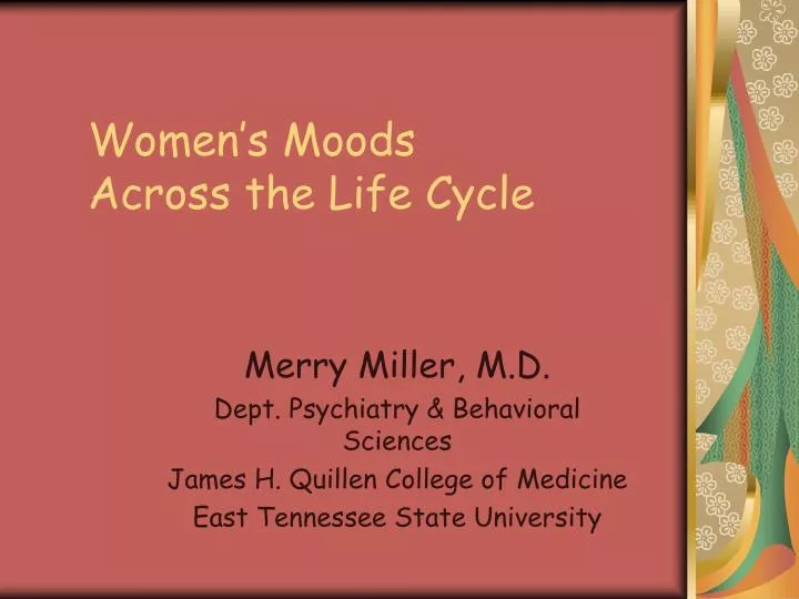 women s moods across the life cycle