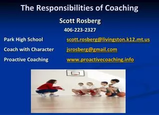 The Responsibilities of Coaching