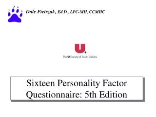 Sixteen Personality Factor Questionnaire: 5th Edition