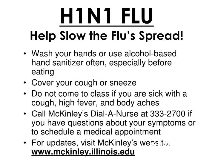 h1n1 flu help slow the flu s spread