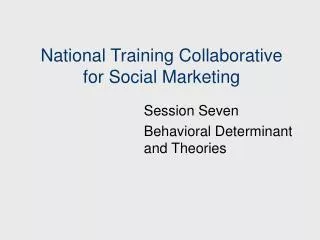 National Training Collaborative for Social Marketing
