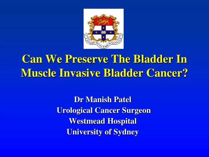 can we preserve the bladder in muscle invasive bladder cancer