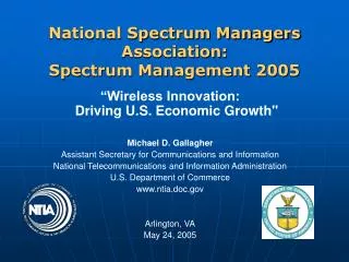 National Spectrum Managers Association: Spectrum Management 2005