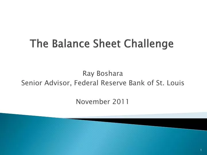 the balance sheet challenge