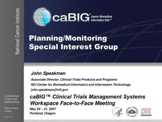 Planning/Monitoring Special Interest Group
