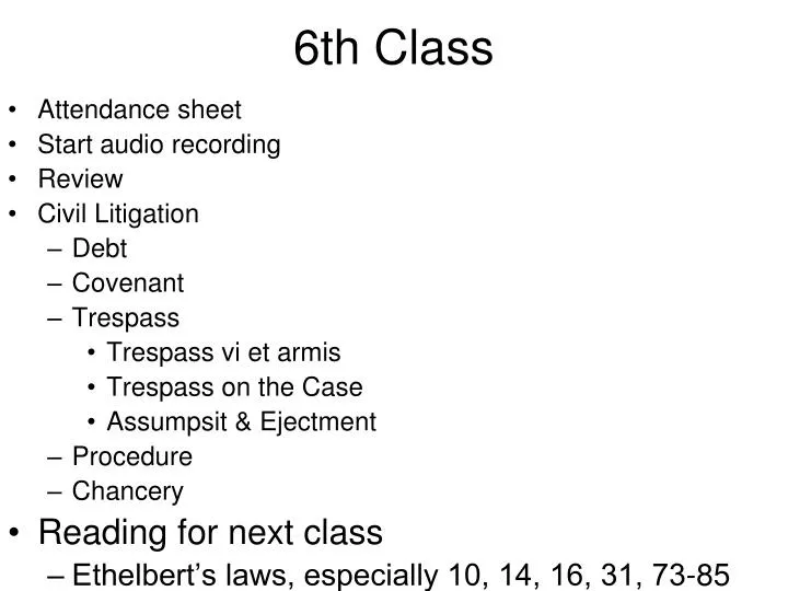 6th class