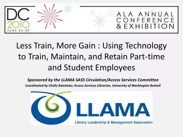 less train more gain using technology to train maintain and retain part time and student employees