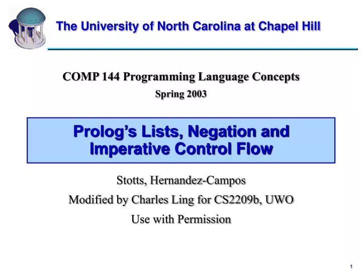 prolog s lists negation and imperative control flow