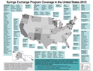 Syringe Exchange Program Coverage in the United States 2012