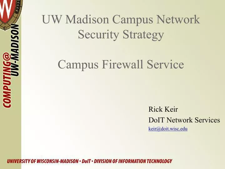 uw madison campus network security strategy campus firewall service