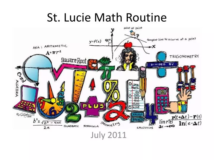 st lucie math routine