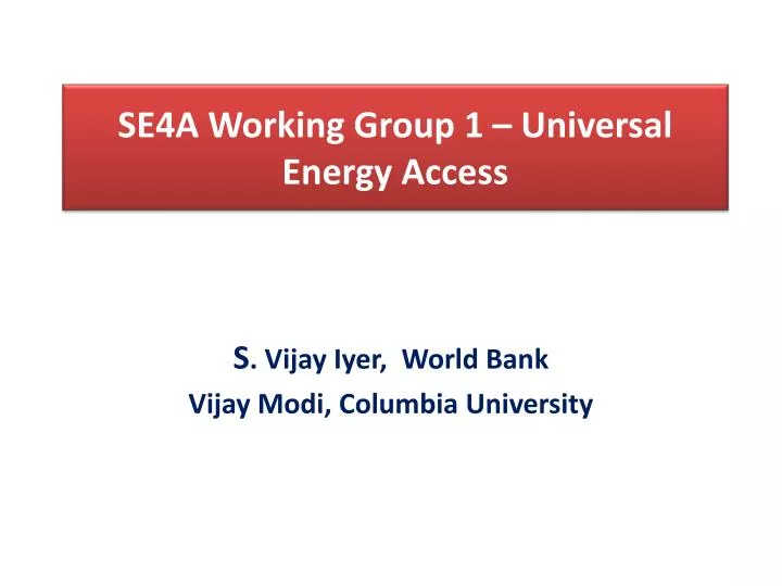 se4a working group 1 universal energy access