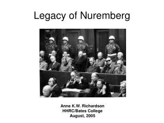 Legacy of Nuremberg