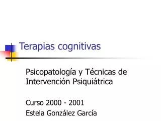 terapias cognitivas