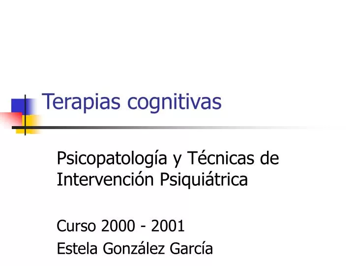 terapias cognitivas