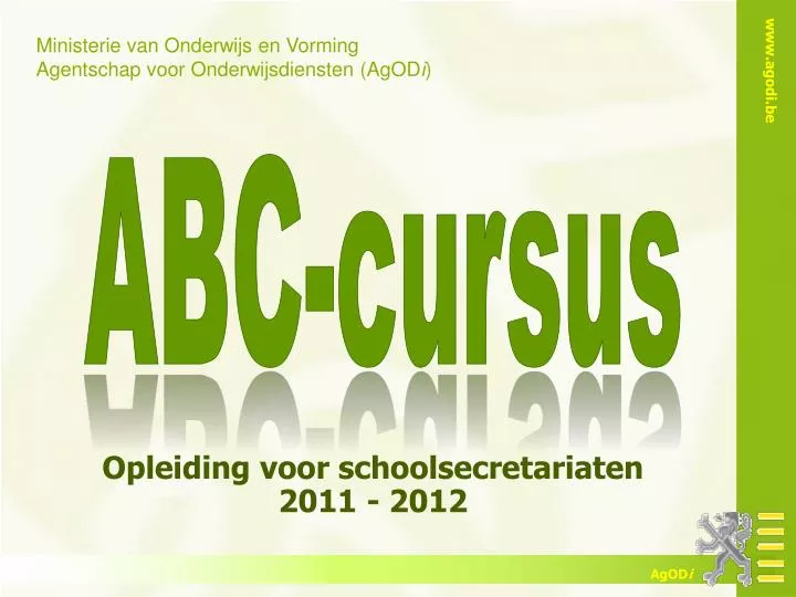 opleiding voor schoolsecretariaten 2011 2012