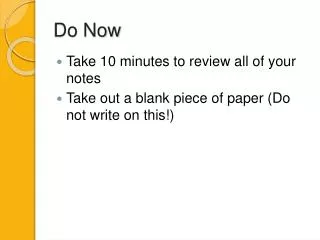do now