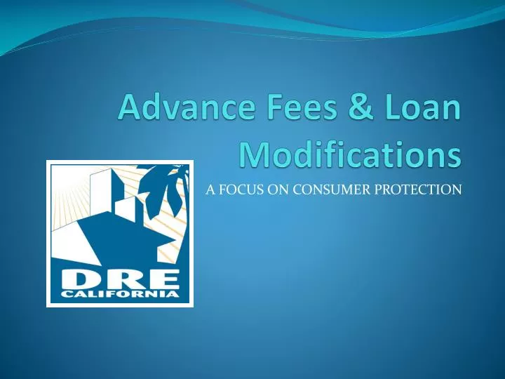 advance fees loan modifications