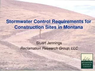 Stormwater Control Requirements for Construction Sites in Montana
