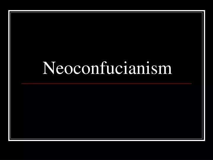 neoconfucianism