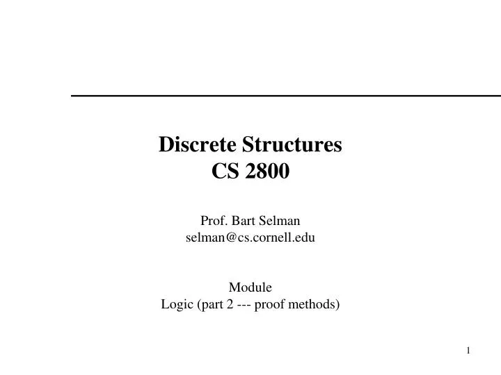 discrete structures cs 2800