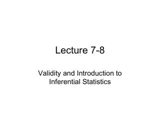 Lecture 7-8