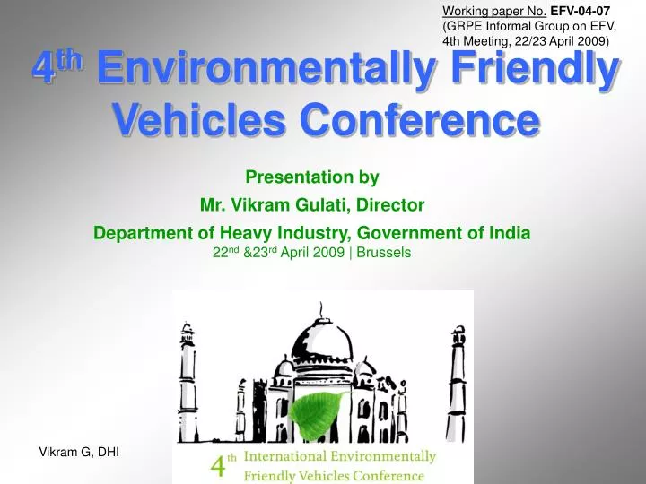 4 th environmentally friendly vehicles conference