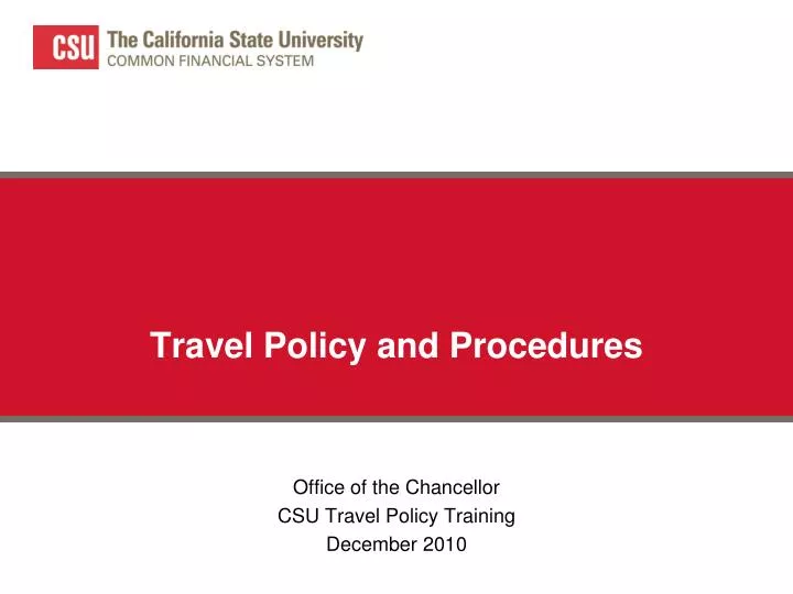 travel policy and procedures
