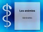 Les anémies - slide 1
