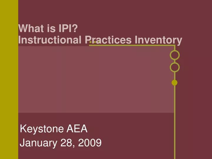 what is ipi instructional practices inventory