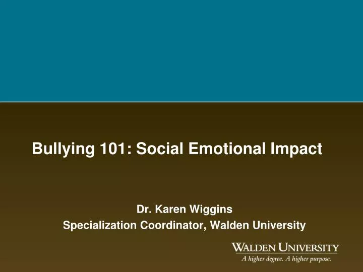 bullying 101 social emotional impact