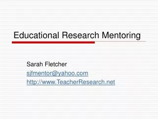Educational Research Mentoring
