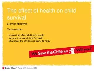The effect of health on child survival