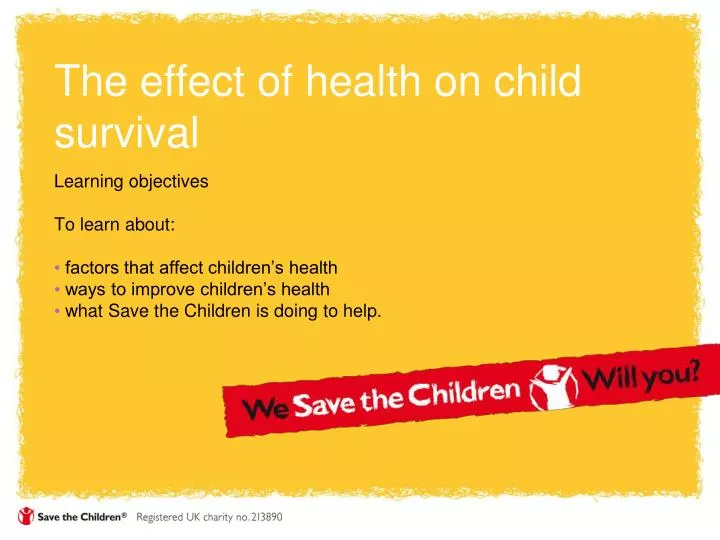 the effect of health on child survival
