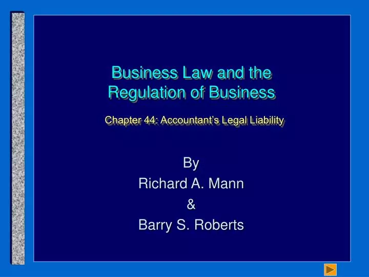 business law and the regulation of business chapter 44 accountant s legal liability