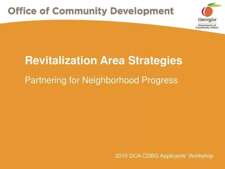 revitalization area strategies
