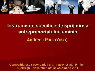Instrumente specifice de sprijinire a antreprenoriatului feminin