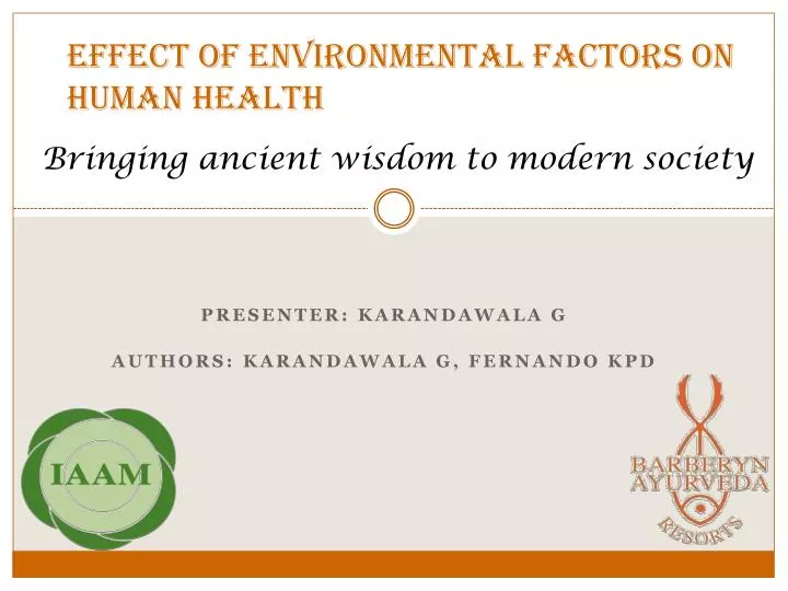 effect of environmental factors on human health