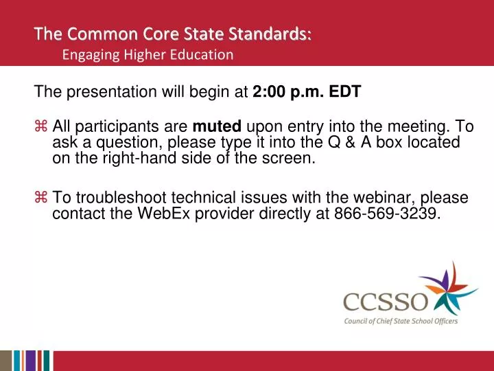the common core state standards engaging higher education