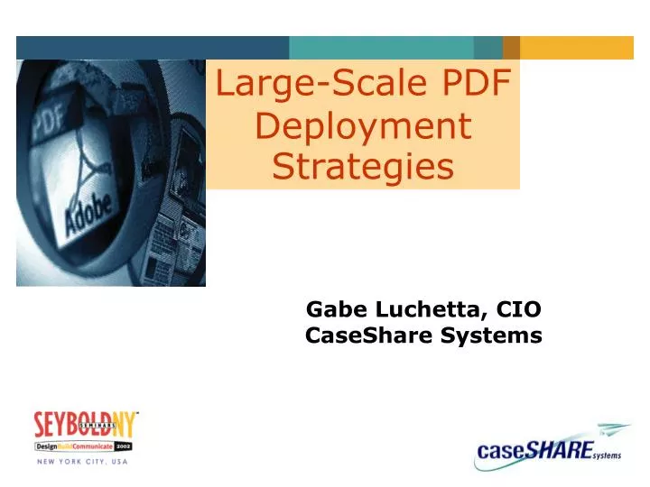 large scale pdf deployment strategies