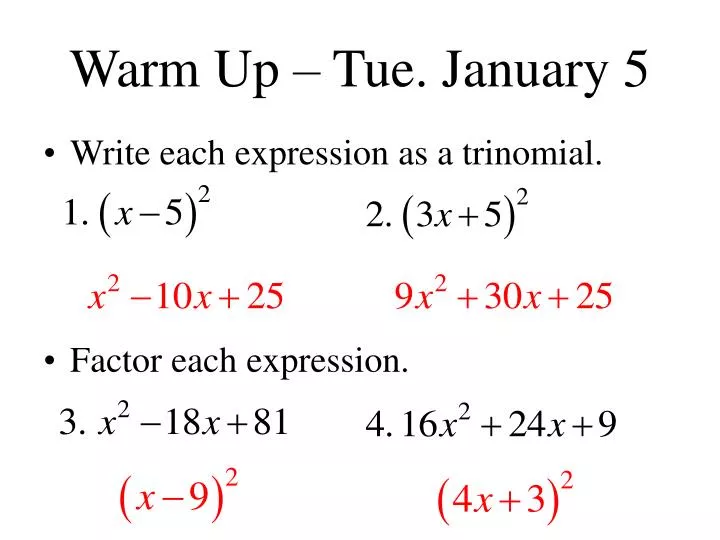 warm up tue january 5