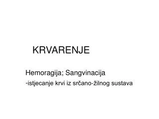 krvarenje