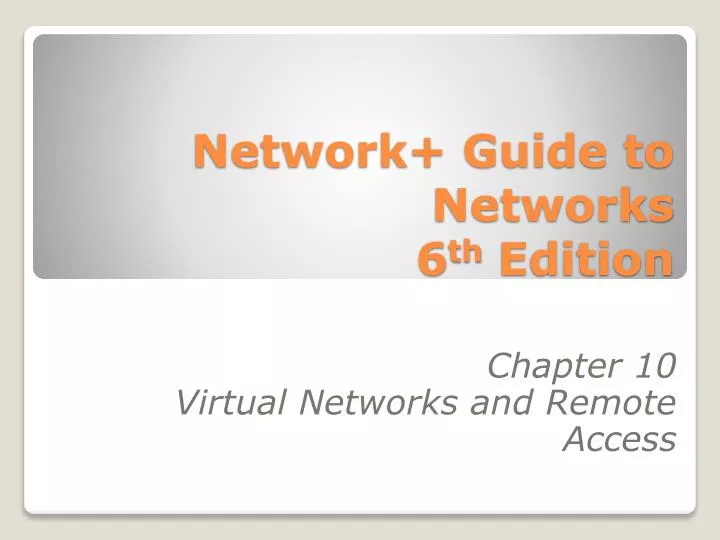 network guide to networks 6 th edition