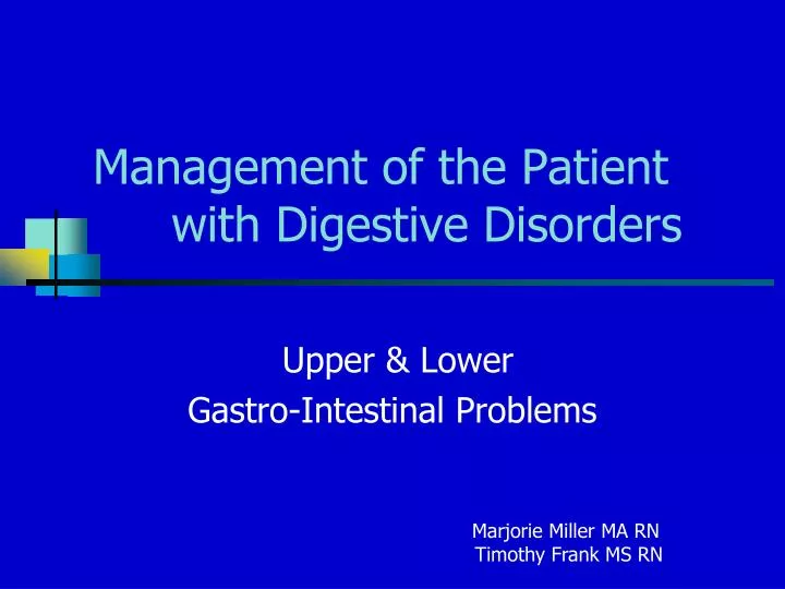upper lower gastro intestinal problems