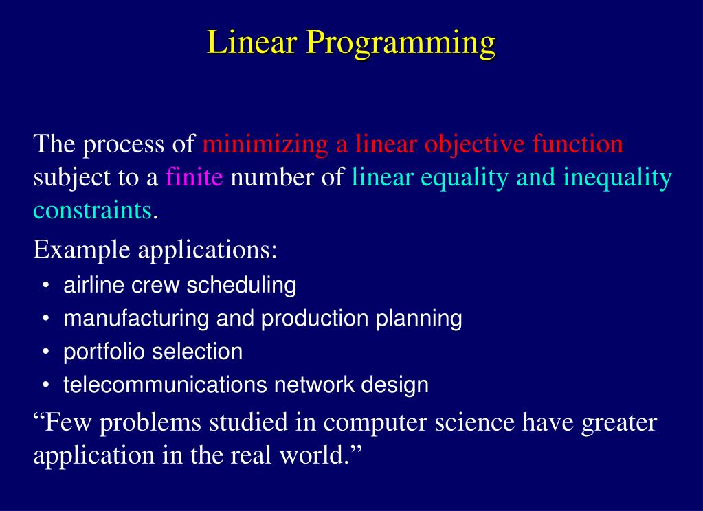 PPT - Unlocking Efficiency with Linear Programming PowerPoint ...