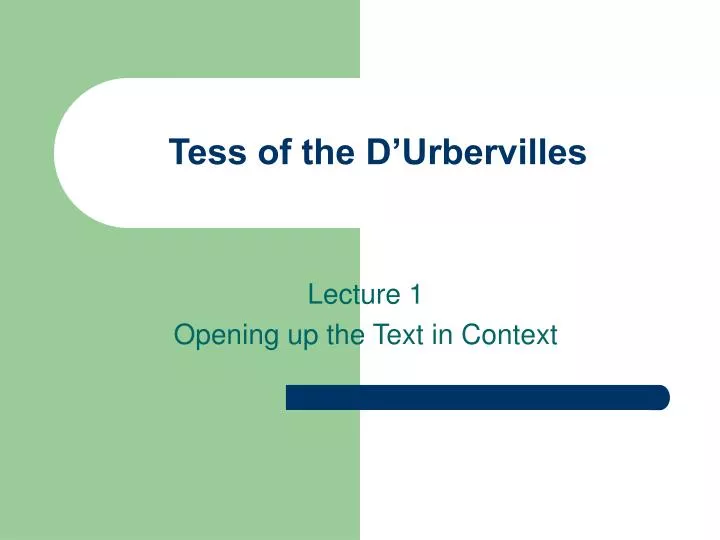 Tess of the D'Urbervilles: Hardy as a Pessimist – EnglishLiterature.Net