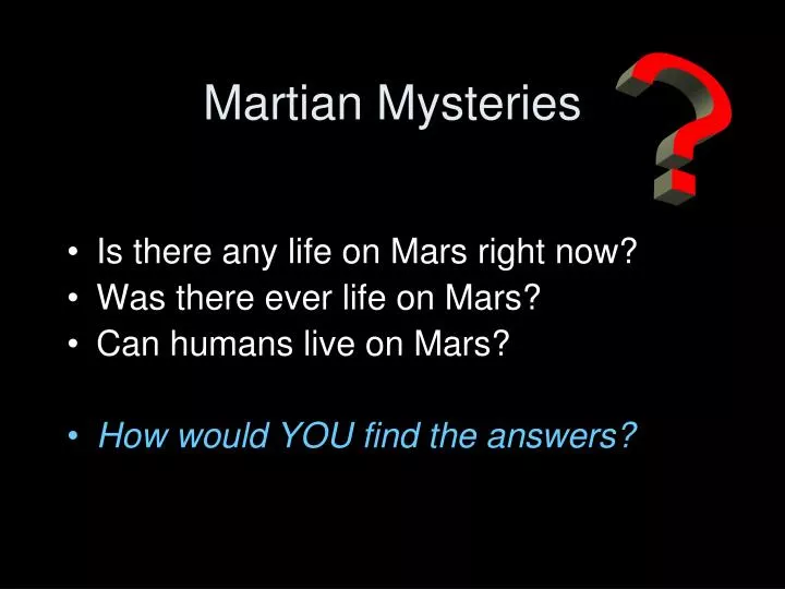 martian mysteries
