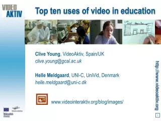 Top ten uses of video in education