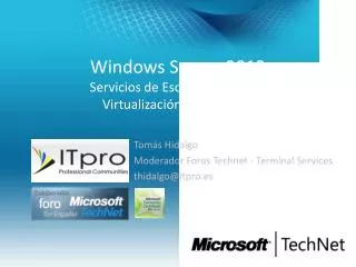 Windows Server 2012 Servicios de Escritorio Remoto Virtualización de la Sesión