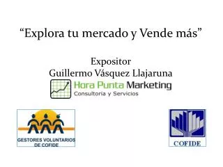 explora tu mercado y vende m s expositor guillermo v squez llajaruna